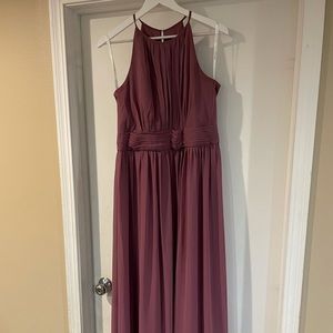 David’s bridal size 12 full length bridesmaid dress chianti - worn once